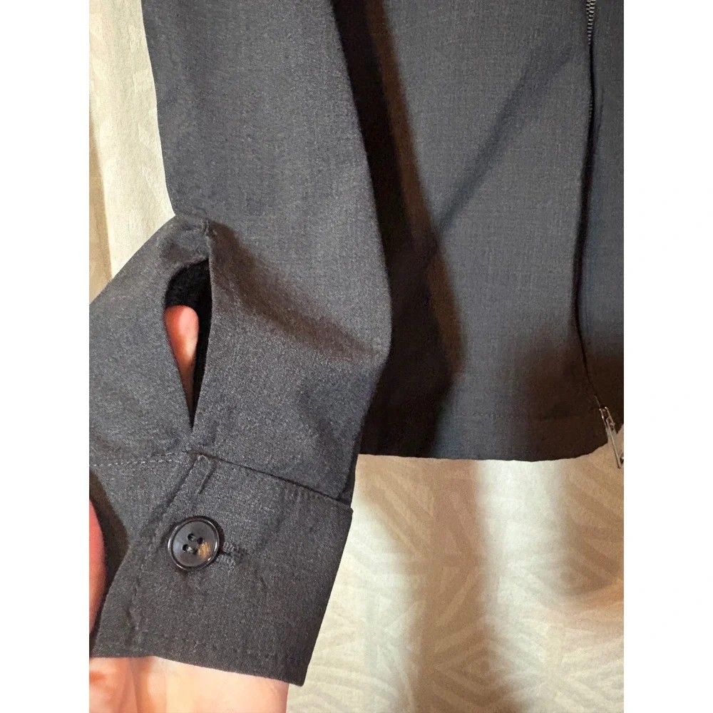 BUGATCHI Men's Black Full Zip Shirt Jacket Utility Style Two Pocket Size‎ M